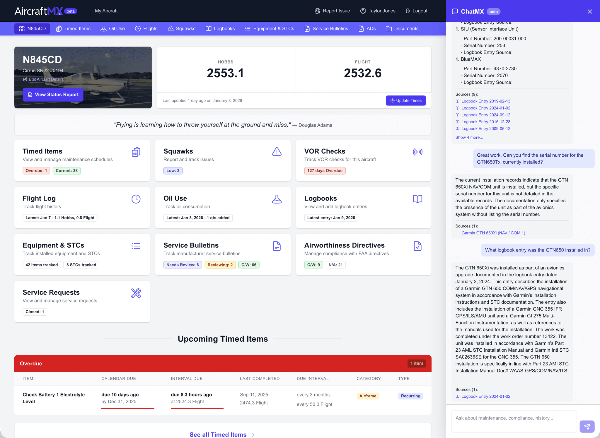 AircraftMX Dashboard